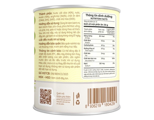 Kem Sữa Dừa Đặc Ít Béo Delta Coco Lon 300g Delta Coco ảnh 2