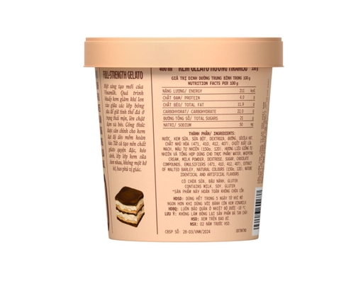 Kem Gelato Hương Tiramisu Vinamilk 90ml Vinamilk ảnh 2