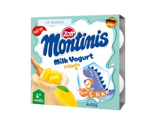Lốc 4 Hộp Sữa Chua Ăn Zott Montinis Vị Xoài 55g Montinis ảnh 0