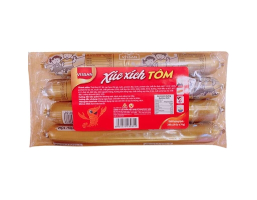 Xúc Xích Tiệt Trùng Tôm 70gx4 Vissan ảnh 0