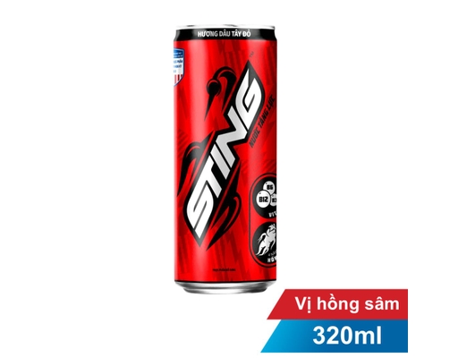 Nước Tăng Lực Hương Dâu Lon Cao 320ml Sting ảnh 0