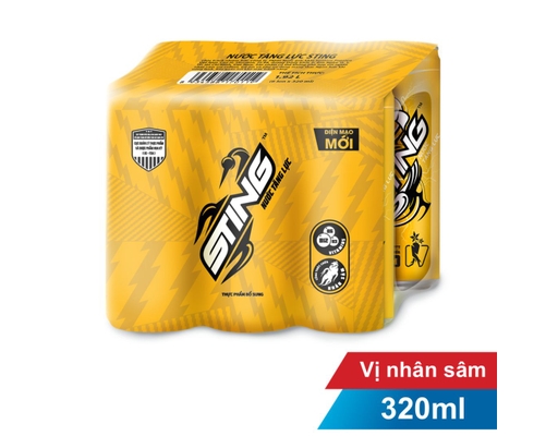 Lốc 6 Nước Tăng Lực Gold Lon 320ml Sting ảnh 0