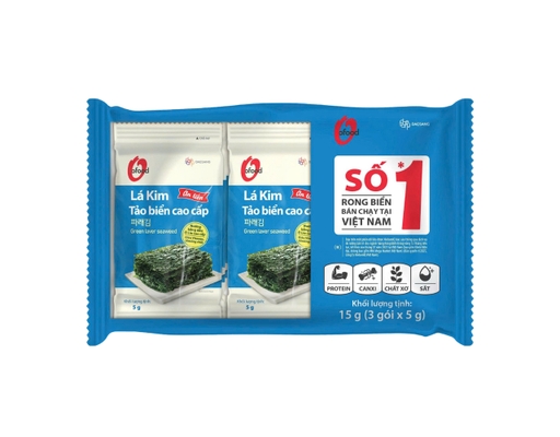 Lốc 3 Gói Lá Kim Tảo Biển Cao Cấp 5g O'food ảnh 0
