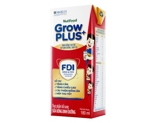 Lốc 4 Hộp Sữa Dinh Dưỡng Pha Sẵn Nutifood Growplus+ Đỏ 180ml NutiFood ảnh 2