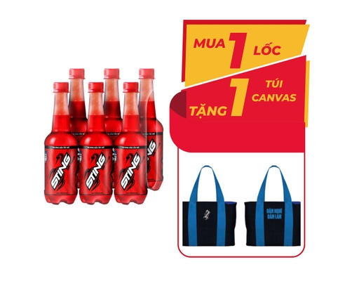 Lốc 6 Chai Nước Tăng Lực Đỏ 500ml Sting ảnh 0