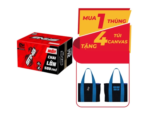 Thùng 24 Chai Nước Tăng Lực Đỏ 500ml Sting ảnh 0