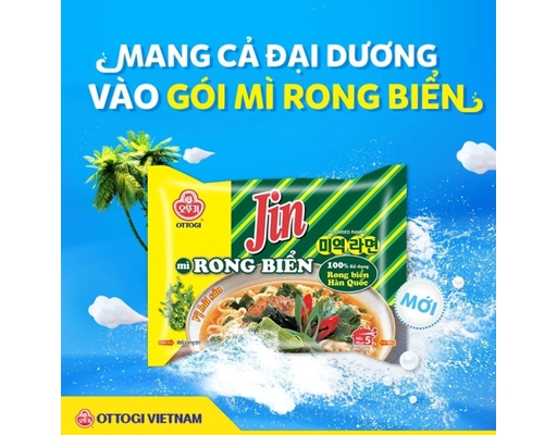 Lốc 4 gói mì rong biển Ottagi vị hải sản gói 120g - AEONESHOP