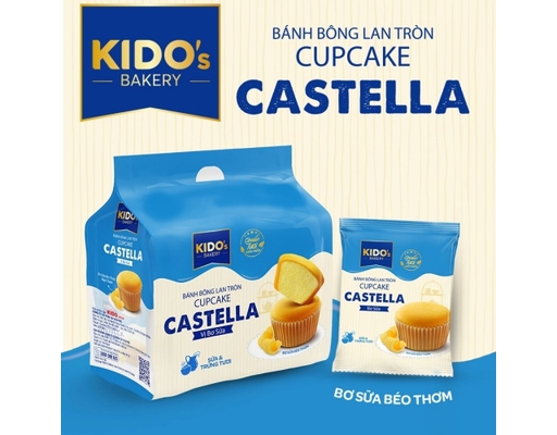 Bánh Cupcake Castella Bơ Sữa 120g Kido ảnh 1