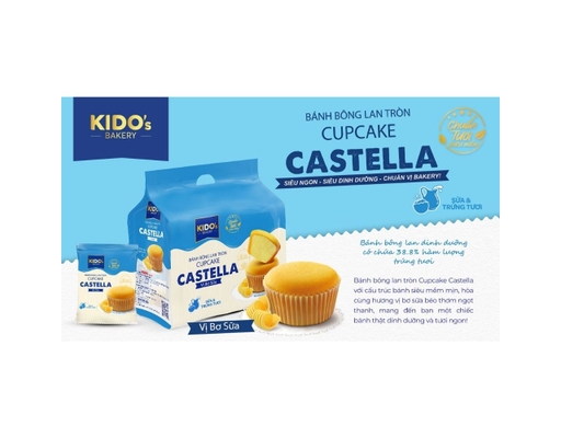 Bánh Cupcake Castella Bơ Sữa 120g Kido ảnh 2