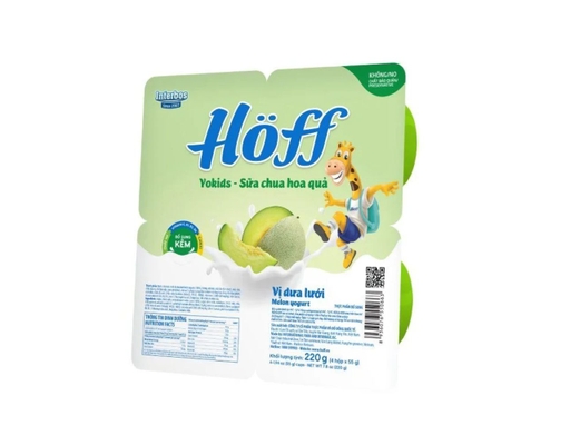 Lốc 4 Hộp Sữa Chua Hoa Quả Vị Dưa Lưới 55g Hoff ảnh 1