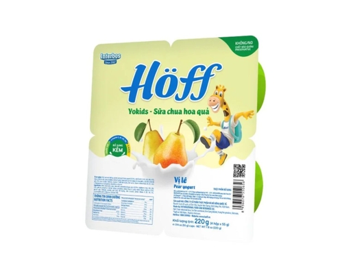 Lốc 4 Hộp Sữa Chua Hoa Quả Vị Lê 55g Hoff ảnh 1