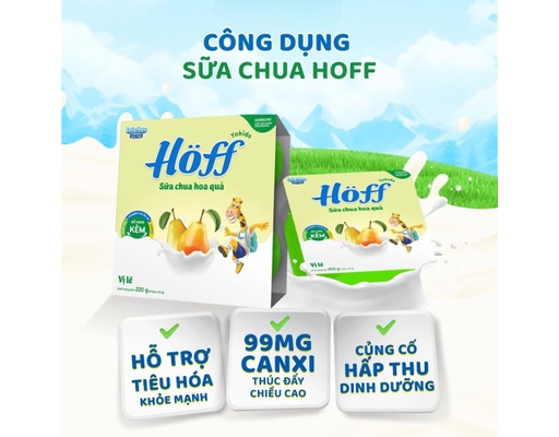 Lốc 4 Hộp Sữa Chua Hoa Quả Vị Lê 55g Hoff ảnh 2