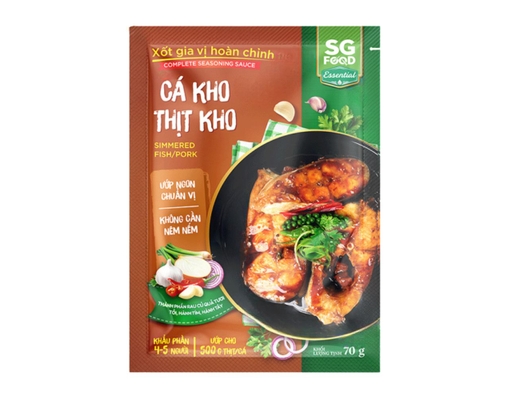 Xốt Gia Vị Hoàn Chỉnh Cá Kho Thịt Kho 70g SG Food ảnh 0