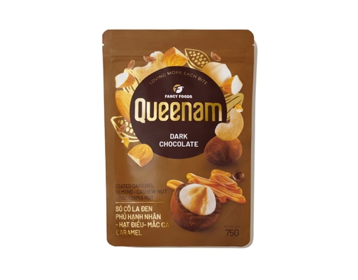 Sô Cô La Đen Hạnh Nhân - Hạt Điều - Macca Caramel 75g Queenam ảnh 0