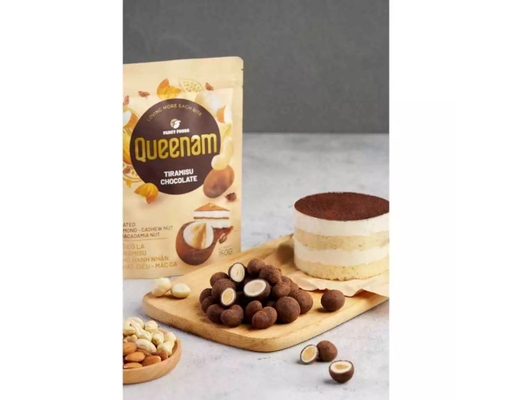 Sô Cô La Tiramisu Phủ Hạnh Nhân - Hạt Điều - Macca 75g Queenam ảnh 2