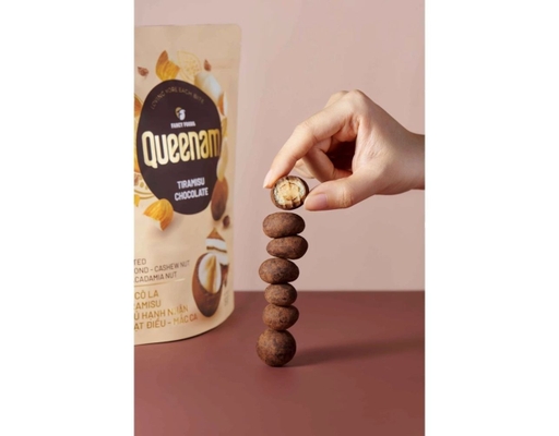 Sô Cô La Tiramisu Phủ Hạnh Nhân - Hạt Điều - Macca 75g Queenam ảnh 3