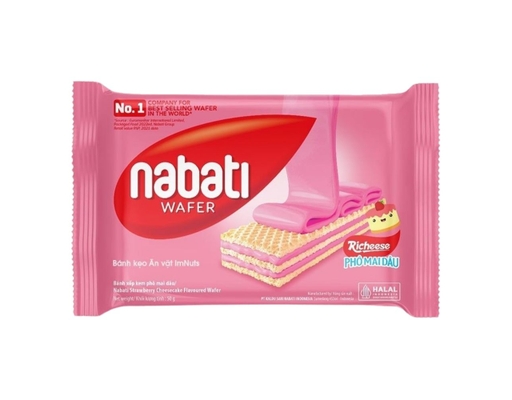 Bánh Xốp Kem Phô Mai Dâu 50g Nabati ảnh 0