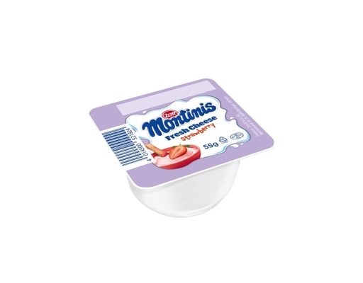 Hộp 4 Cái Phô Mai Tươi Montinis Hương Dâu 55g Zott ảnh 1