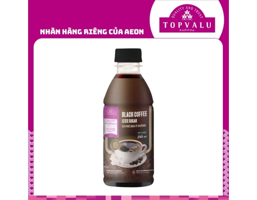 Cà Phê Đen Ít Đường 250ml TOPVALU ảnh 1