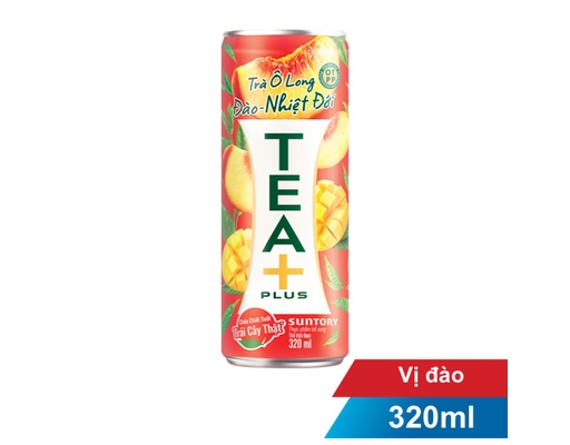 Trà Olong Đào Trái Cây Nhiệt Đới Tea+ Sleek 320ml