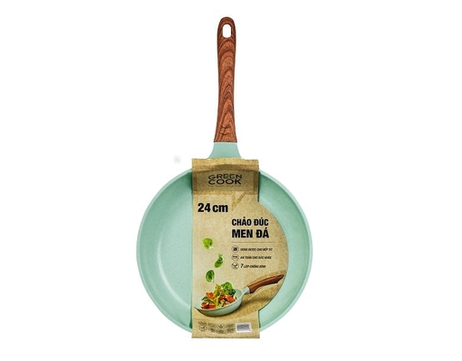 Chảo Đúc Men Đá Xanh Ngọc 24cm GCP06-24LH Green Cook ảnh 0