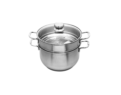 Bộ 2 Nồi Xửng Inox 430 24cm ST24-3DG Fivestar ảnh 0