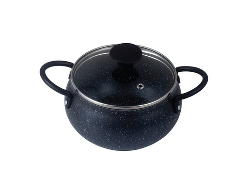 Nồi Niêu Hộp Kim Nhôm Vân Đá Nắp Kính Đáy Từ 20cm Tithafac ảnh 0