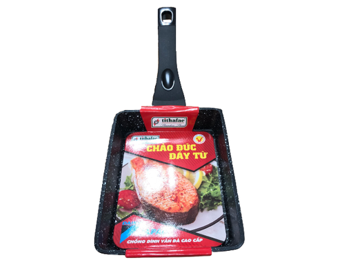 Chảo Vuông Vân Đá Bếp Từ 13.5 x 37.5cm Tithafac ảnh 0