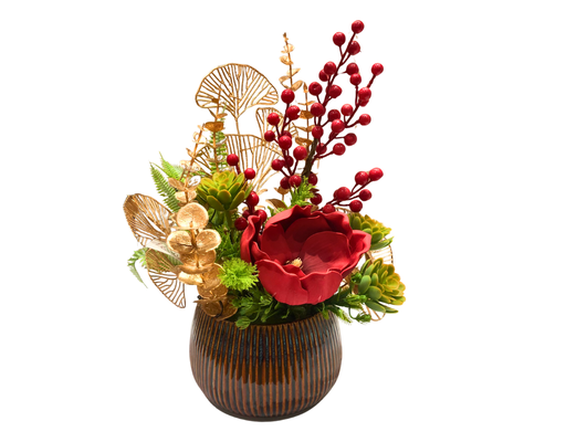Bình Hoa Mix Mộc Lan Sen Đá Cắm Sẵn 45cm 6532 Tùng Anh ảnh 0