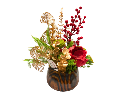 Bình Hoa Mix Mộc Lan Sen Đá Cắm Sẵn 45cm 6532 Tùng Anh ảnh 1