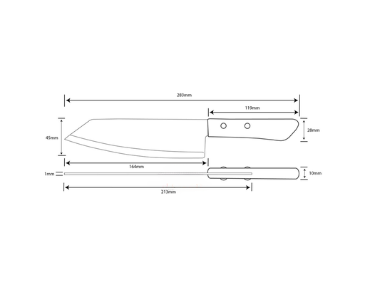Dao Nhà Bếp Nhỏ Cán Gỗ 171/172 Kiwi ảnh 4