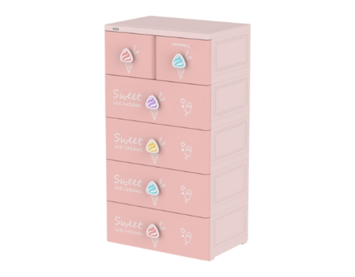 [Đặt Trước] Tủ Mina Baby-L 5 Ngăn 70X48X130cm (Note chọn màu) Duy Tân ảnh 1