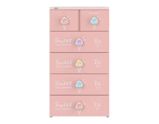 [Đặt Trước] Tủ Mina Baby-L 5 Ngăn 70X48X130cm (Note chọn màu) Duy Tân ảnh 2