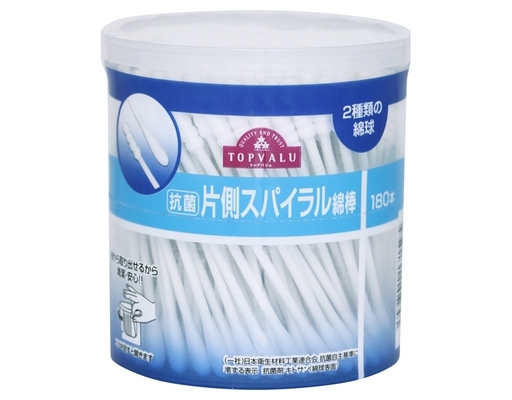 Tăm Bông 1 Đầu Xoắn 180 Cây TOPVALU ảnh 0