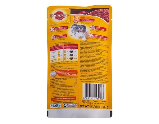 Thức Ăn Cho Chó Lớn Vị Bò Hầm Rau Củ 130g Pedigree ảnh 1