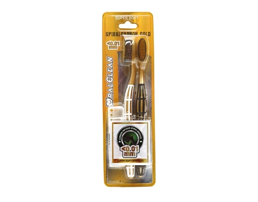 Bàn Chải Đánh Răng Spiral Carbon Gold Vỉ 2 Cây OralClean ảnh 0