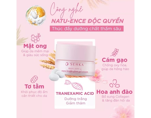 Kem Dưỡng Trắng Da Ban Đêm White Beauty Glow Gel Cream 50g SENKA ảnh 1