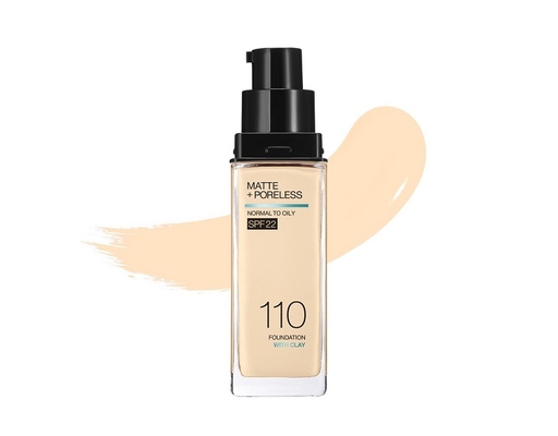 Kem Nền Kiềm Dầu Chống Nắng Fit Me Matte+Poreless SPF22 110 Porcelain 30ml MAYBELLINE ảnh 0