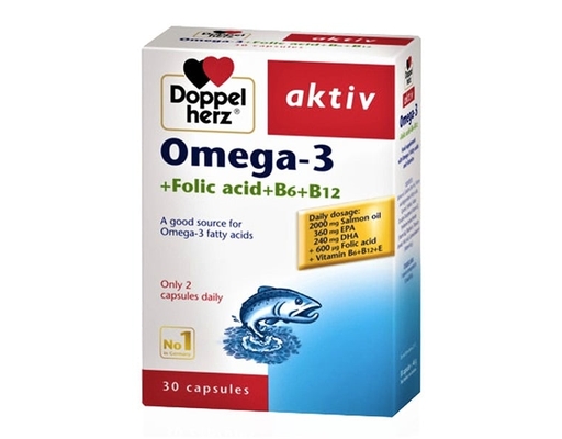 Viên Uống Bổ Sung Omega-3 + Folic Acid + B6 + B12 30 Viên Doppelherz ảnh 0