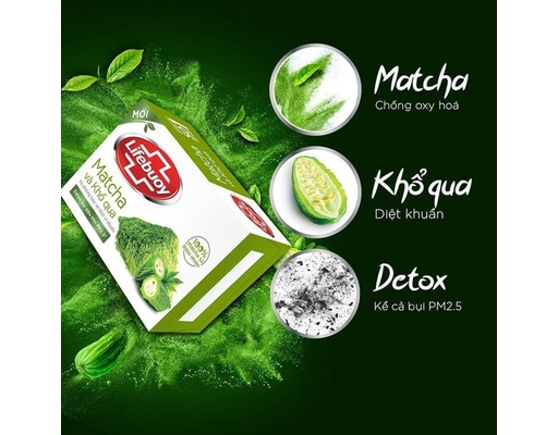 Xà Phòng Cục Diệt Khuẩn Matcha Khổ Qua 90g Lifebuoy ảnh 2