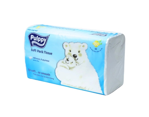 Khăn Giấy Rút 2 Lớp 180 Tờ Pulppy ảnh 0