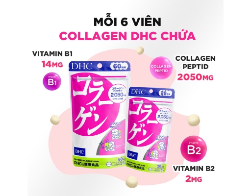 Thực Phẩm Bảo Vệ Sức Khỏe Viên Uống Bổ Sung Collagen Gói 30 Ngày 180 Viên DHC ảnh 1