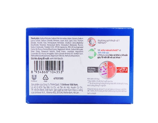 Xà Phòng Cục Diệt Khuẩn Sữa Dưỡng Ẩm Chăm Sóc Da 90g Lifebuoy ảnh 1