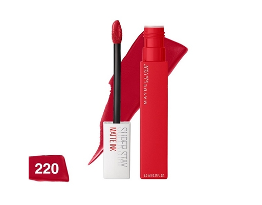 Son Kem Lì Super Stay Matte Ink #220 Ambitious Màu Đỏ Tươi 5ml MAYBELLINE ảnh 0