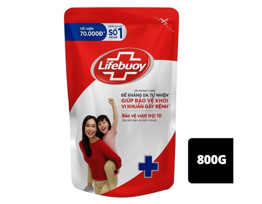 Sữa Tắm Bạc Bảo Vệ Diệt Khuẩn Vượt Trội 10 800g Lifebuoy ảnh 0