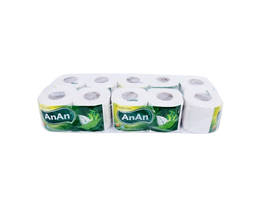 Giấy Vệ Sinh 2 Lớp Có Lõi 10 Cuộn An An ảnh 0
