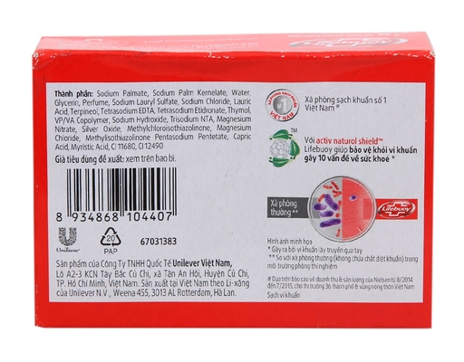 Xà Phòng Cục Diệt Khuẩn Bạc Bảo Vệ Vượt Trội 10 90g Lifebuoy ảnh 1