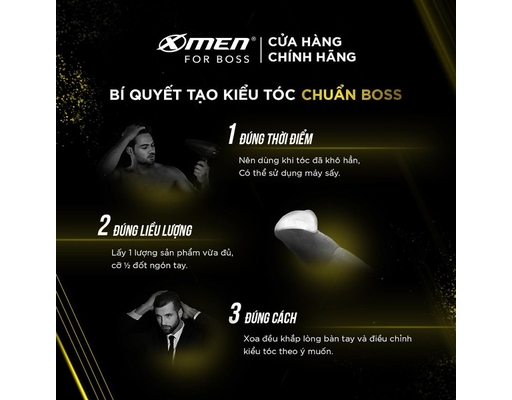 Gel Vuốt Tóc Hương Nước Hoa Super Strong Hold Natural Look 150g X-men ảnh 3