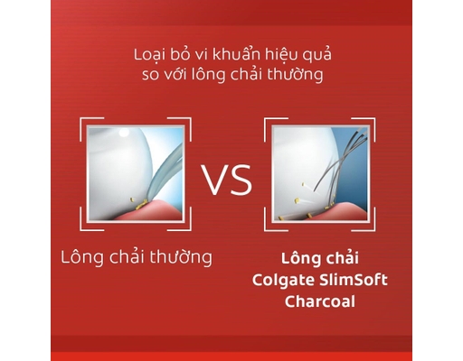 Bàn Chải Đánh Răng Slim Soft Charcoal 2 Cây Colgate ảnh 3