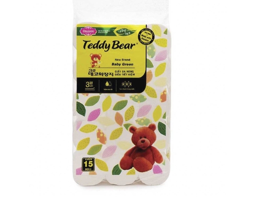 Giấy Vệ Sinh Không Lõi 15 Cuộn Teddy Bear ảnh 0